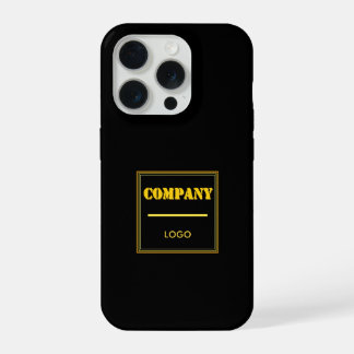 Personalized Company Black Modern Custom Business iPhone 15 Pro Hülle