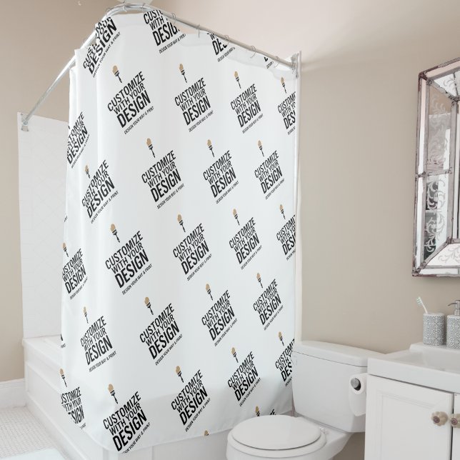 Personalized Company Branded Custom Minimalist  Duschvorhang (Von Creator hochgeladen)