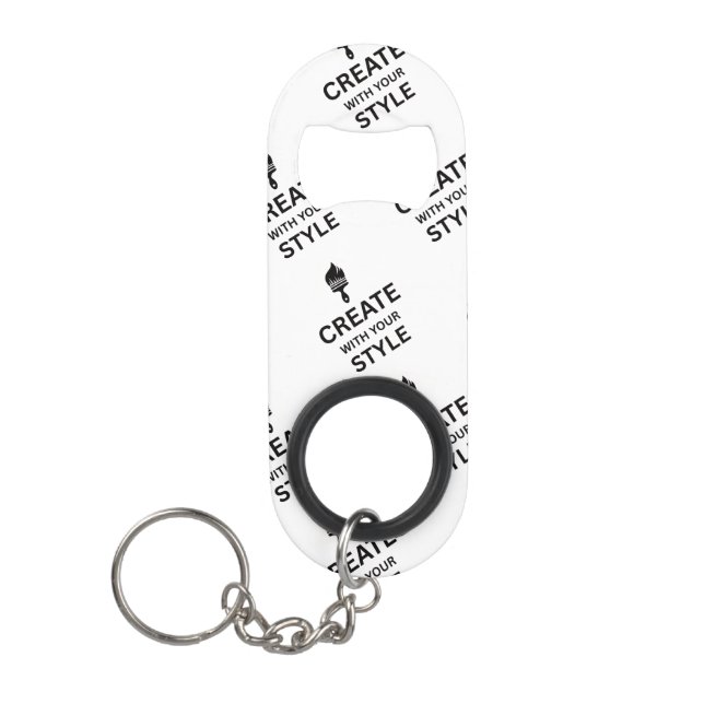 Personalized Company Branded Minimalist Keychain Mini Flaschenöffner (Vorderseite)