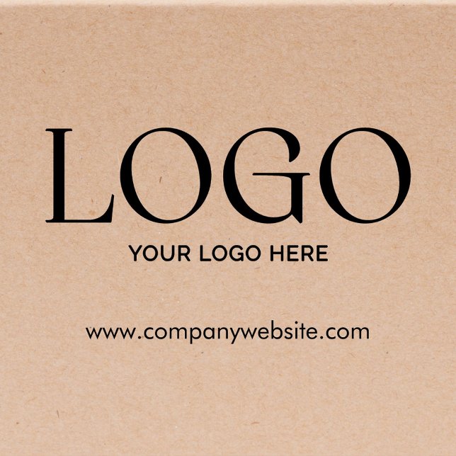 Personalized Company Business Logo Website Modern Gummistempel (In situ)