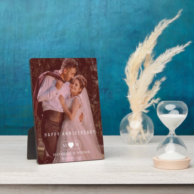 Personalized Contemporary Anniversary Keepsake Fotoplatte (Seite)