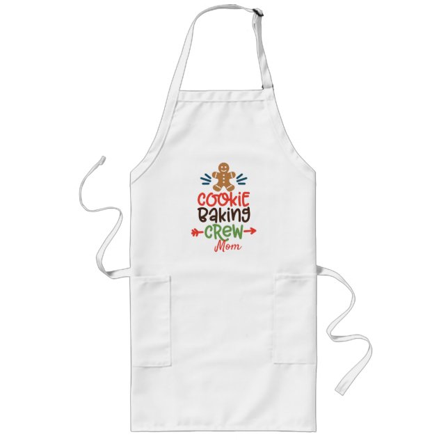 Personalized Cookie Baking Crew-Gingerbread Man Lange Schürze (Vorne)
