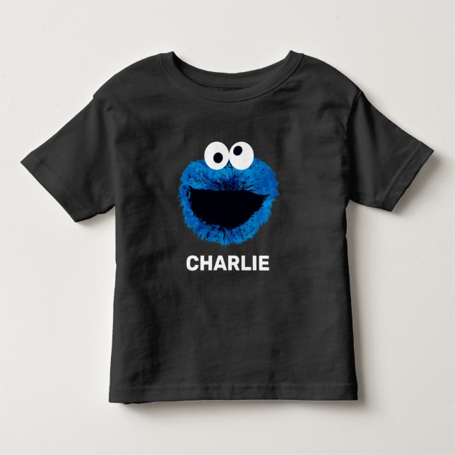 Personalized Cookie Monster | Watercolor Trend Kleinkind T-shirt (Vorderseite)