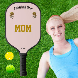 Personalized Cool Pink Elegant Pickleball Mom Gift Pickleball Schläger