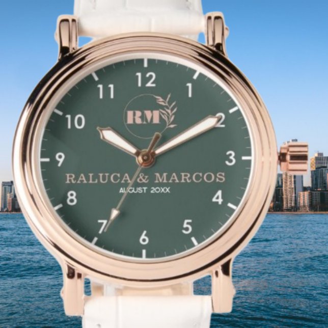 Personalized copule names minimal monogram  armbanduhr (Von Creator hochgeladen)