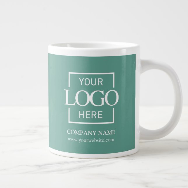 Personalized Corporate Company Logo Employee Gift Jumbo-Tasse (Rechts)