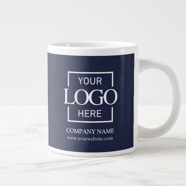 Personalized Corporate Company Logo Employee Gift Jumbo-Tasse (Rechts)