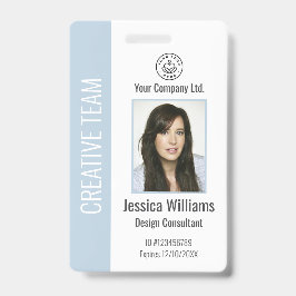 Personalized Corporate Employee ID Dusty Blue Ausweis