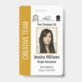 Personalized Corporate Employee ID Mustard Yellow Ausweis