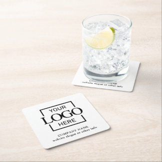 Personalized Corporate Logo Branded Promotional Rechteckiger Pappuntersetzer