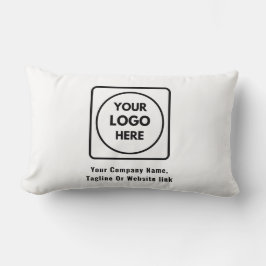 Personalized Corporate Logo Text Branding Lumbar Lendenkissen