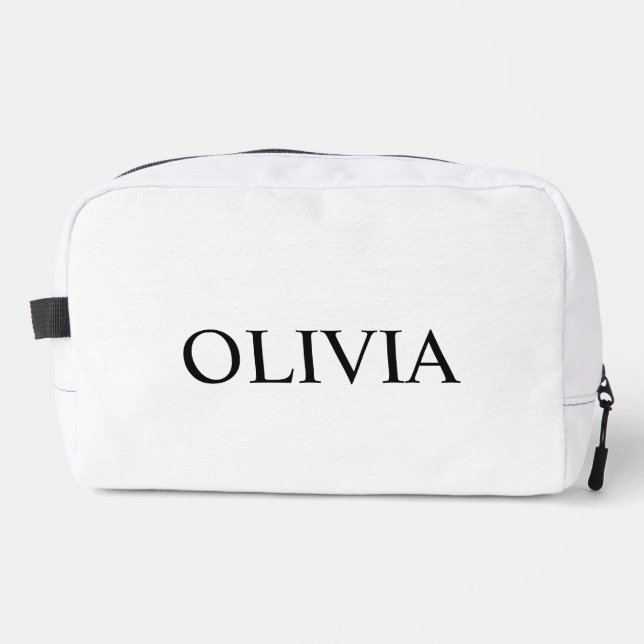 Personalized Cosmetic Bag, Custom Corduroy Makeup  Waschbeutel (Vorderseite)