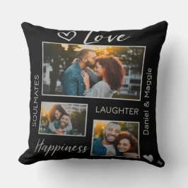 Personalized Couple Collage Throw Pillow Kissen
