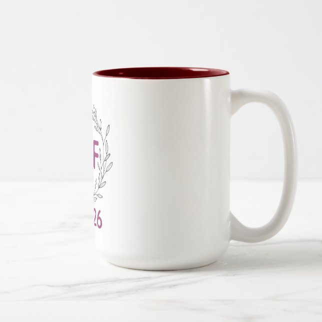 Personalized Couple Initials Mug with Special Date Zweifarbige Tasse (Rechts)