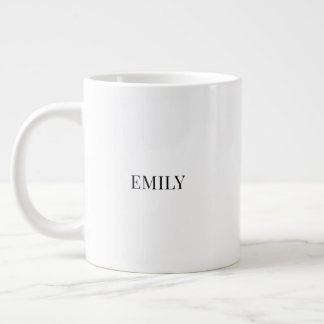 Personalized Couple Name Mug | Minimal His and Her Jumbo-Tasse