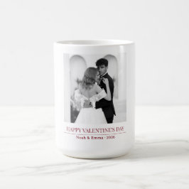 Personalized Couple Names & Year - Elegant Photo Kaffeetasse