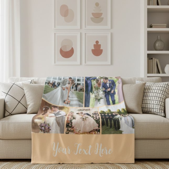 Personalized Couple Photo Blanket Wedding Memory Fleecedecke (Von Creator hochgeladen)