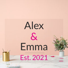 Personalized Couples Mug – Custom Names & Year Gif Acrylschild