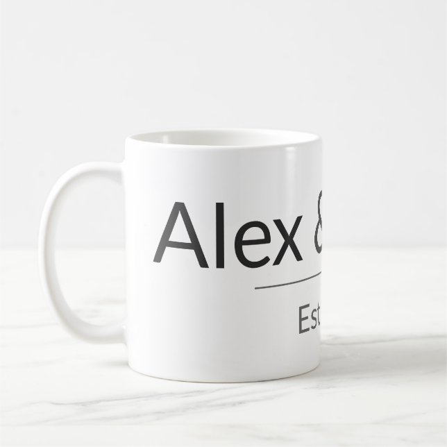 Personalized Couples Mug – Custom Names & Year Gif Kaffeetasse (Links)