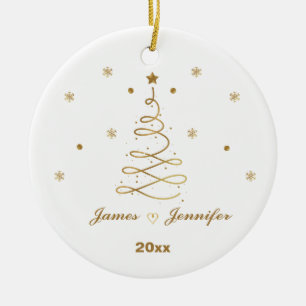 Personalized Couples Photo Christmas For Boyfriend Keramik Ornament