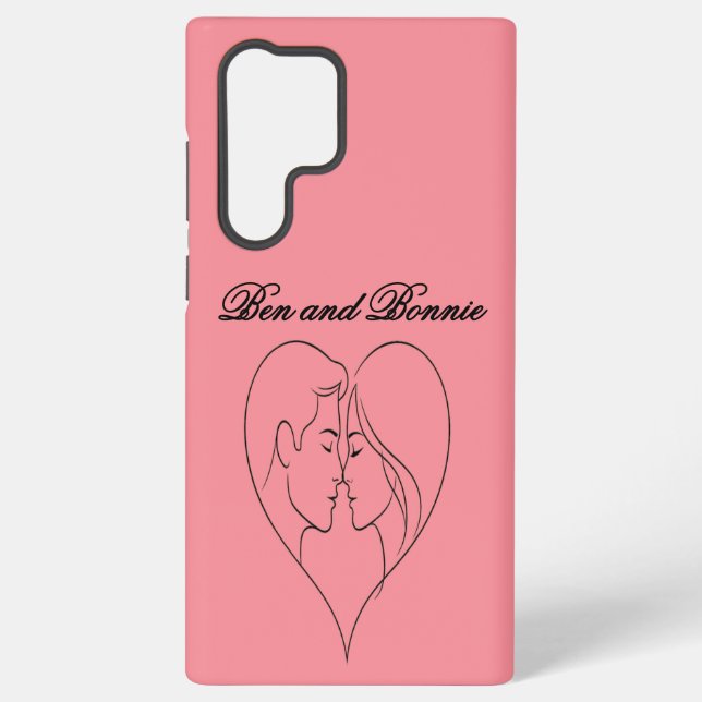 Personalized Couples Samsung & iPhone Case Samsung Galaxy Hülle (Rückseite)