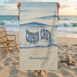 Personalized Cousin Crew Beach Towel  Strandtuch