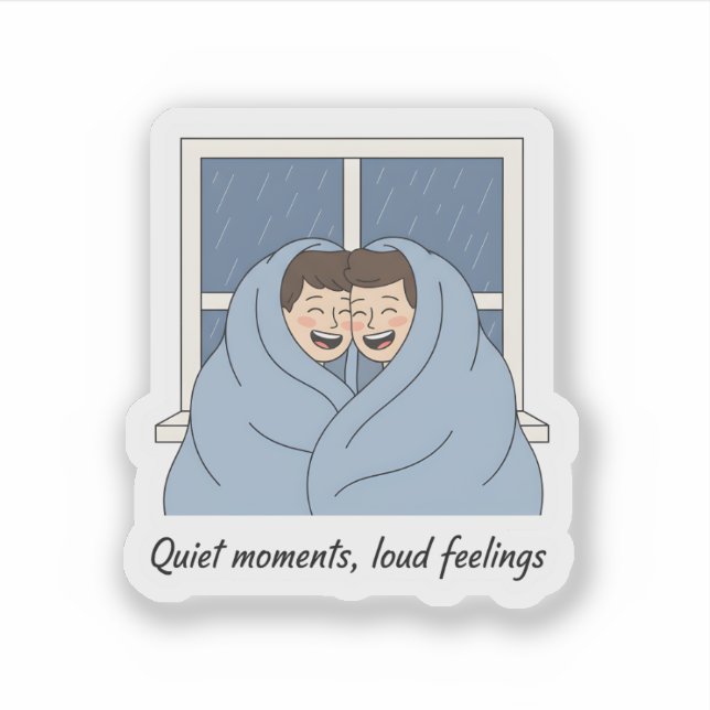 Personalized Cozy Couple & Cat Gifts Aufkleber (Vorderseite)