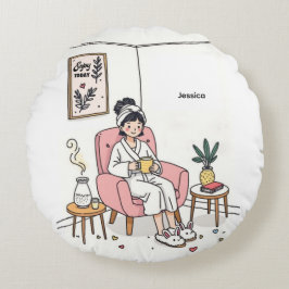 Personalized Cozy Daughter Gift Cute Self Care Rundes Kissen