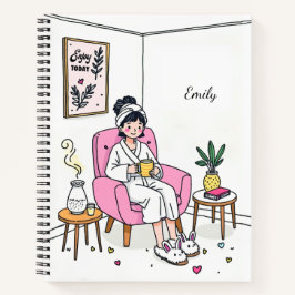 Personalized Cozy Granddaughter Gift Cute Relaxing Notizbuch