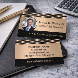 Personalized CPA Tax Preparer Photo Business Card Visitenkarte