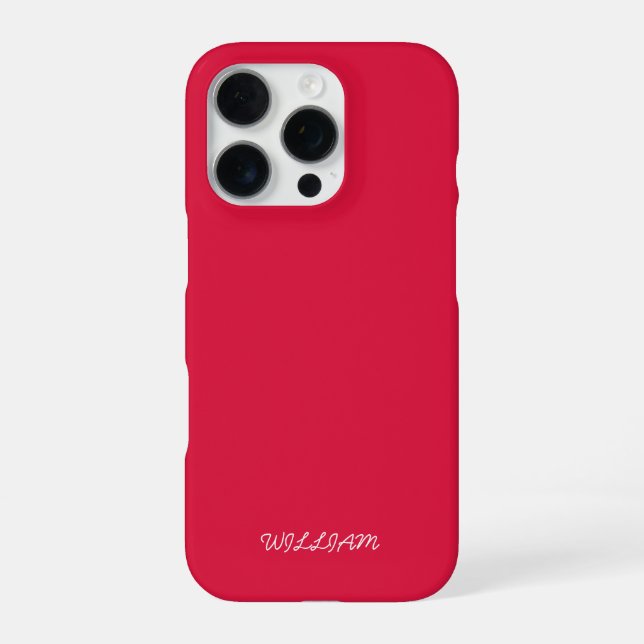 Personalized Crimson iPhone Case with Custom Hülle (Rückseite)