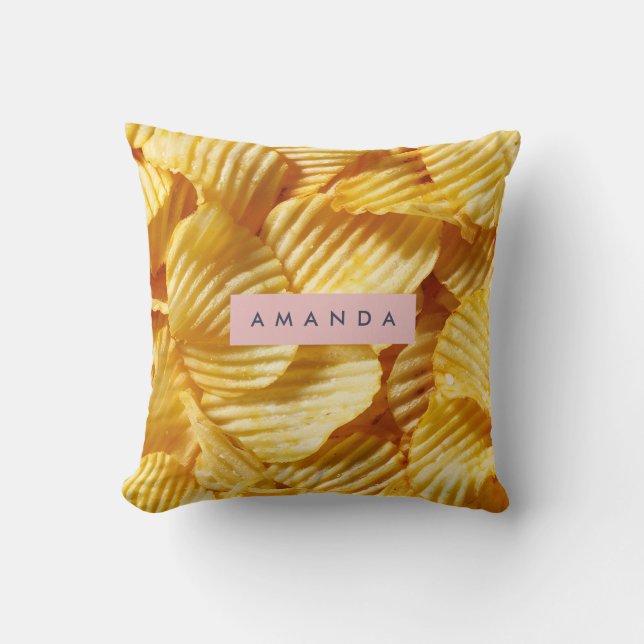 Personalized Crispy Potato Chip Design Kissen (Vorderseite)