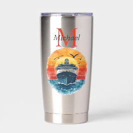 Personalized Cruise Ship Sunset Vacation Thermobecher