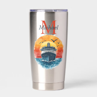 Personalized Cruise Ship Sunset Vacation Thermobecher