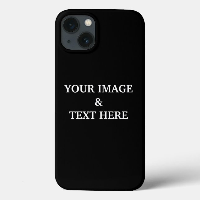 Personalized Custom Black Your Own Photo Case-Mate iPhone Hülle (Rückseite)