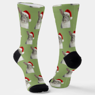 Personalized Custom Bunny Christmas Socken