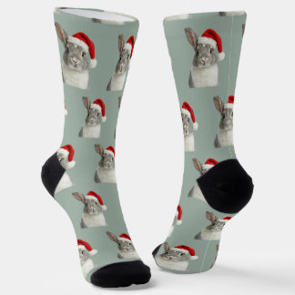 Personalized Custom Bunny Christmas Socken