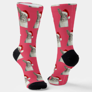 Personalized Custom Bunny Christmas Socken
