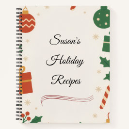 Personalized Custom Holiday Recipe Book Gift Notizbuch