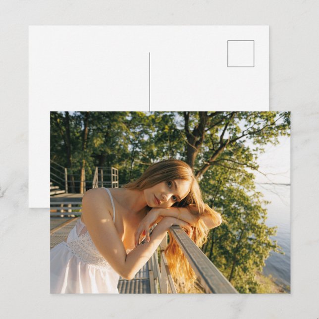 Personalized Custom Image Postcard for Unique Mess Postkarte (Vorne/Hinten)