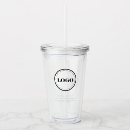 Personalized Custom Logo with Straw No Minimum Acryltrinkbecher