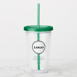 Personalized Custom Logo with Straw No Minimum Acryltrinkbecher