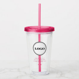 Personalized Custom Logo with Straw No Minimum Acryltrinkbecher