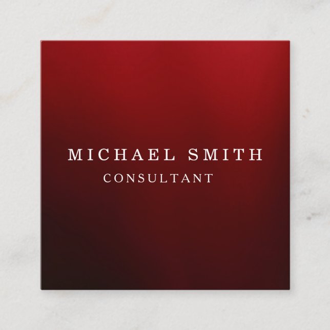 Personalized Custom Minimalist Modern QR Code Logo Quadratische Visitenkarte (Vorderseite)