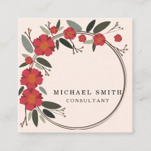 Personalized Custom Minimalist Modern QR Code Logo Quadratische Visitenkarte