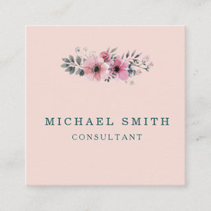 Personalized Custom Minimalist Modern QR Code Logo Quadratische Visitenkarte