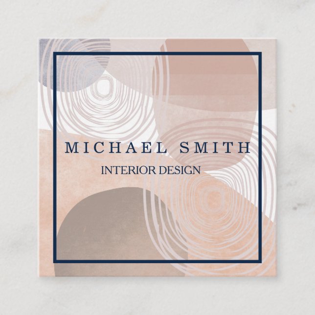 Personalized Custom Minimalist Modern QR Code Logo Quadratische Visitenkarte (Vorderseite)