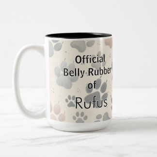 Personalized Custom Name Dog Love Zweifarbige Tasse