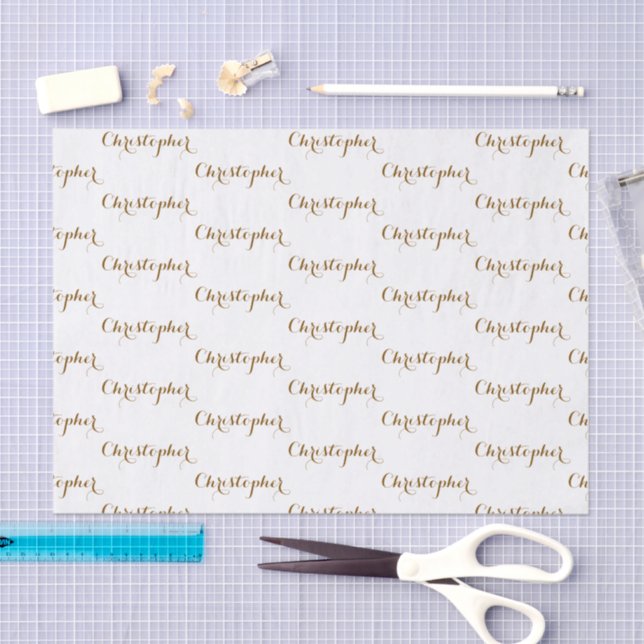 Personalized Custom Name Gift Tissue Paper Seidenpapier (Handwerk)