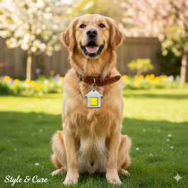 Personalized Custom Name House Shaped Pet Tag Tiermarke
